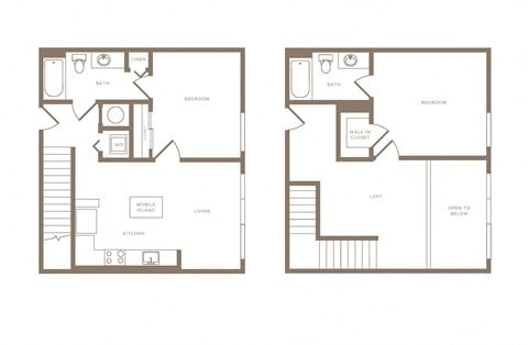 Floor plan for 2 beds, 2 baths, 1185 sqft